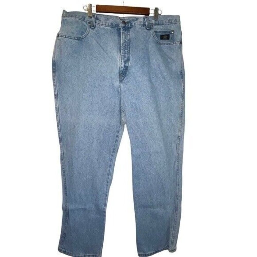 Harley Davidson Traditional Straight Light Wash Denim Mens Blue Jeans Size 40